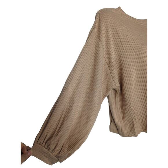 Rachel Pally Womens Tan Ribbed‎ Modal Top Loose Oversized Size M - Picture 4 of 8